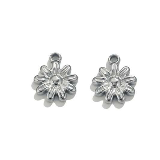 Silver Flower Charm