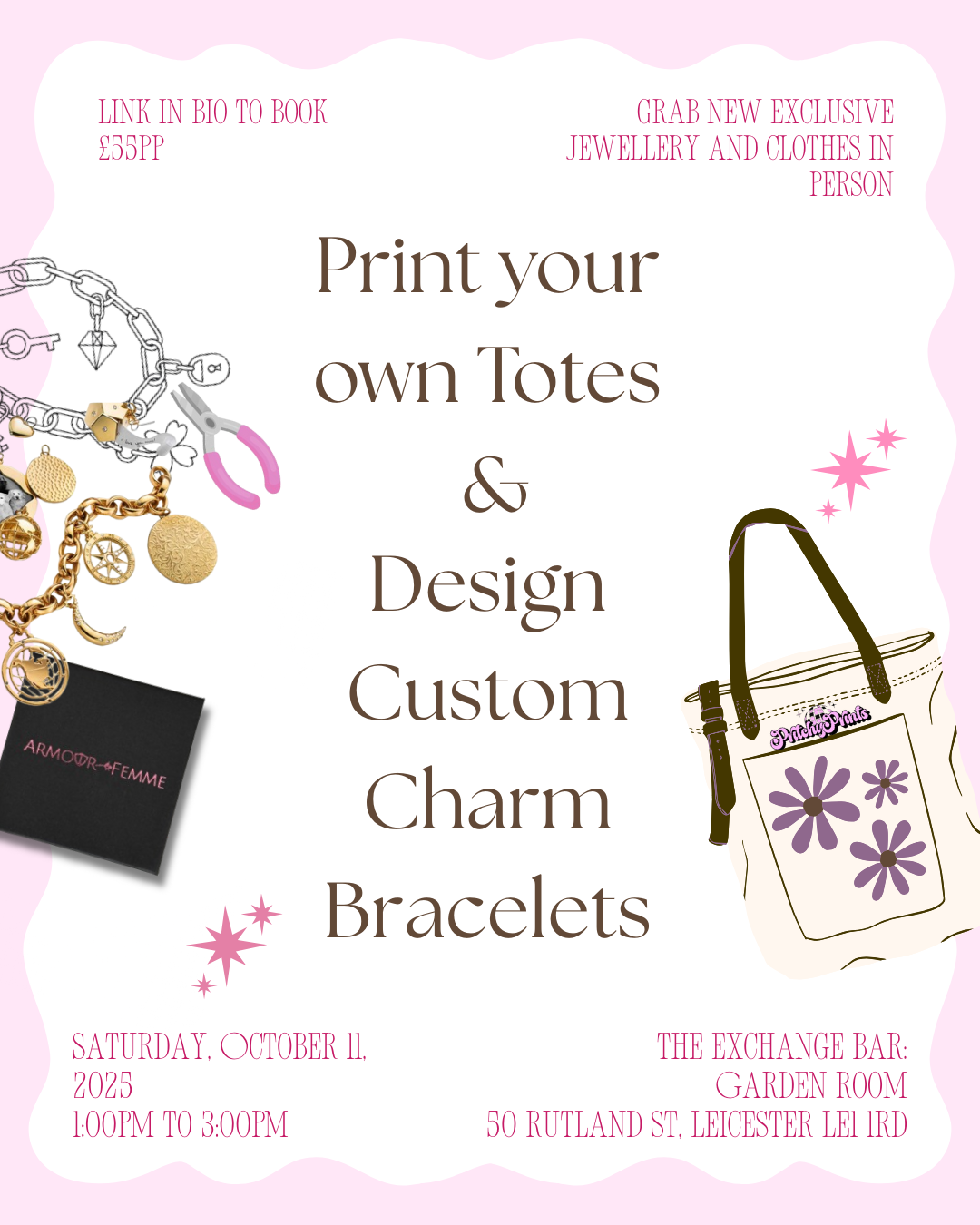 Tote Bag & Charm Bracelet Ticket