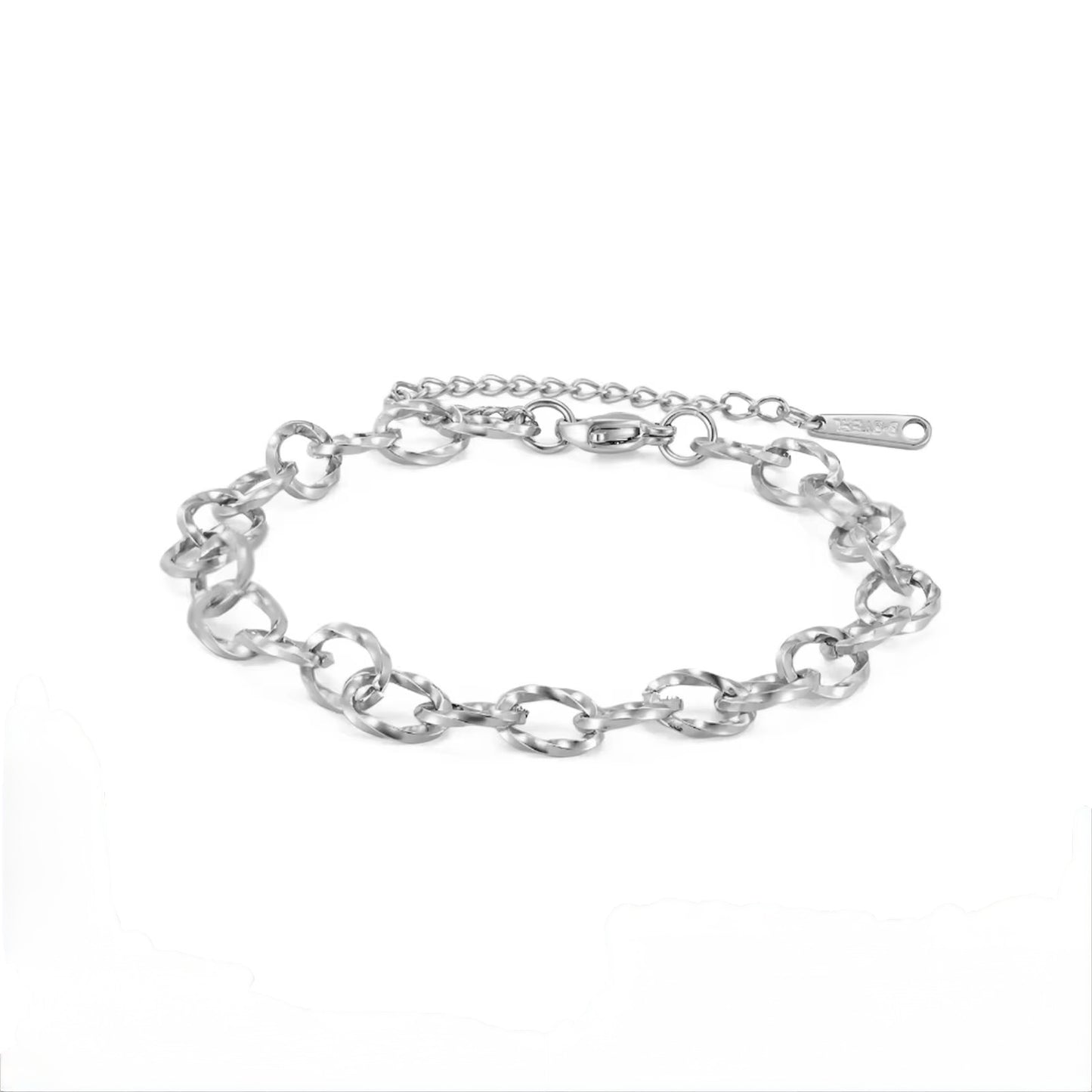 Silver Halo Link Bracelet