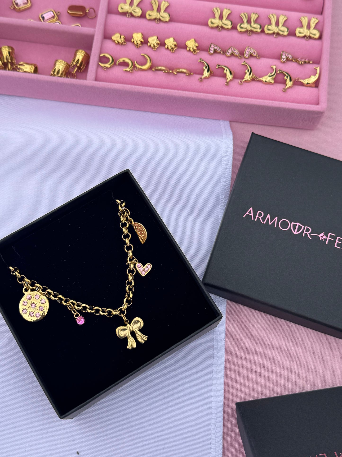 Pink July Birthstone Charm