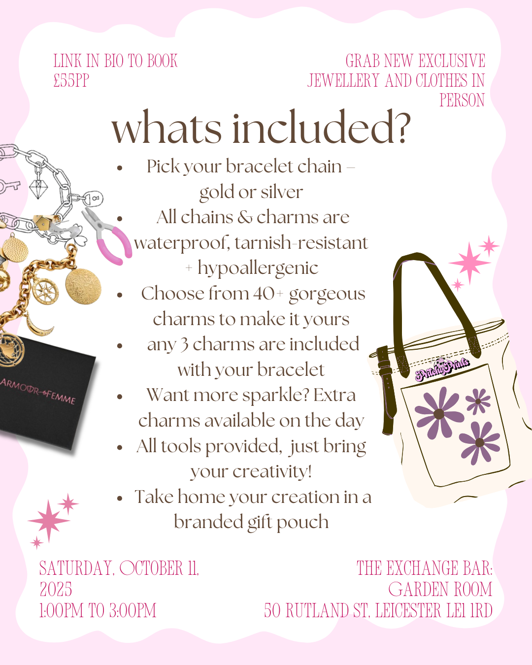 Tote Bag & Charm Bracelet Ticket