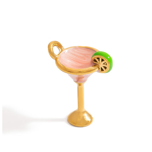 Pink Lemon Drop Martini Charm