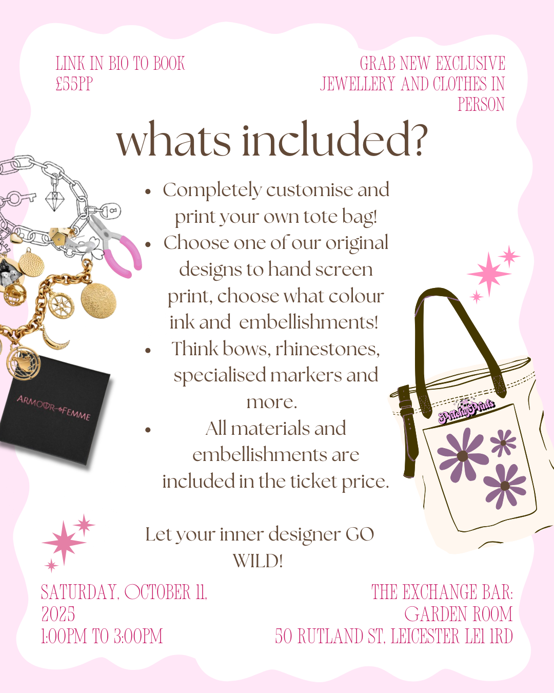 Tote Bag & Charm Bracelet Ticket