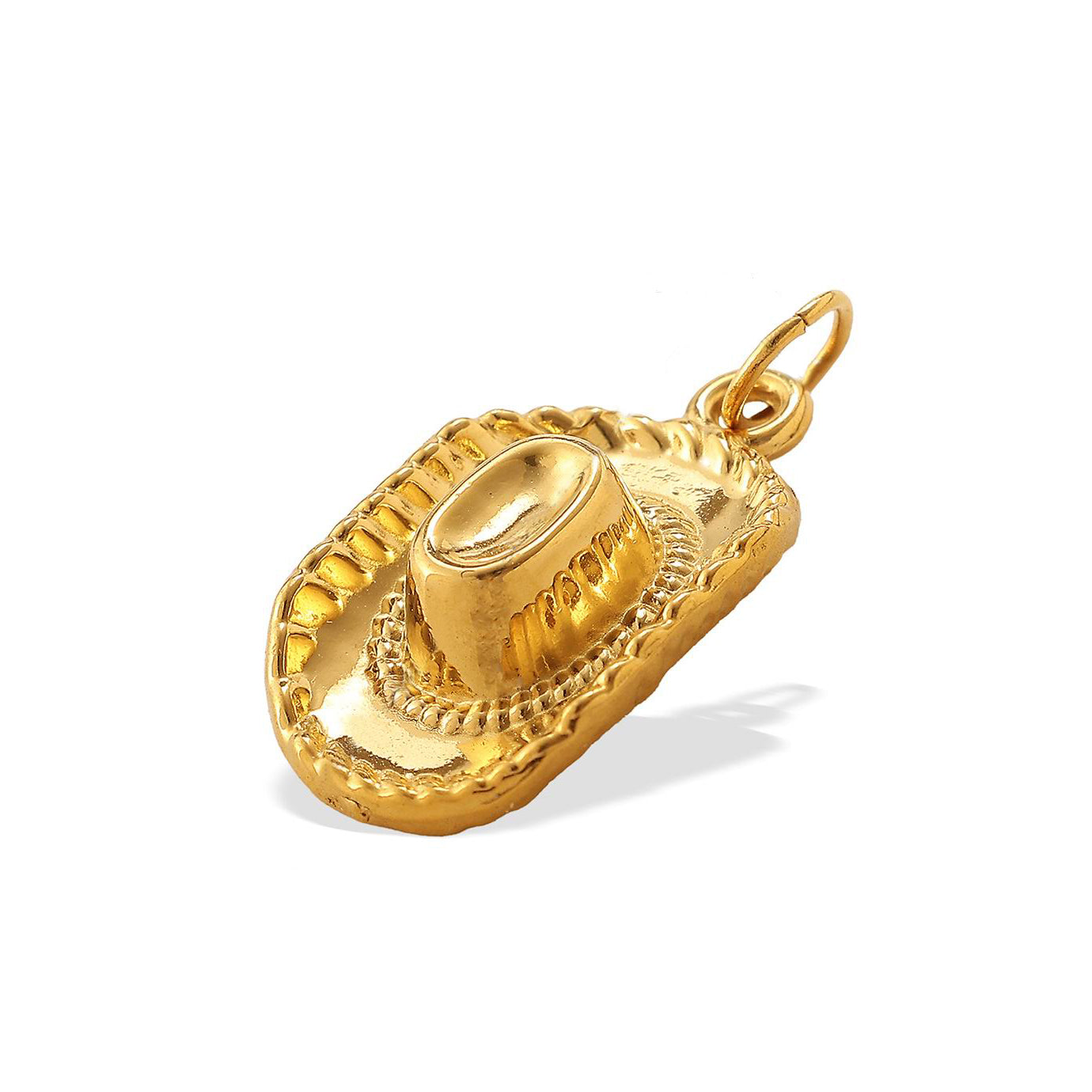 Gold Cowboy Hat Charm