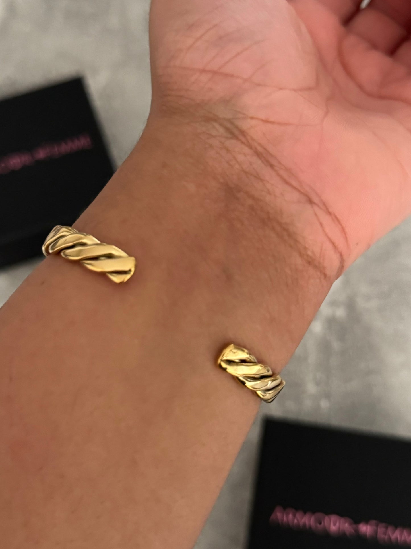 Twisted Gold Cuff