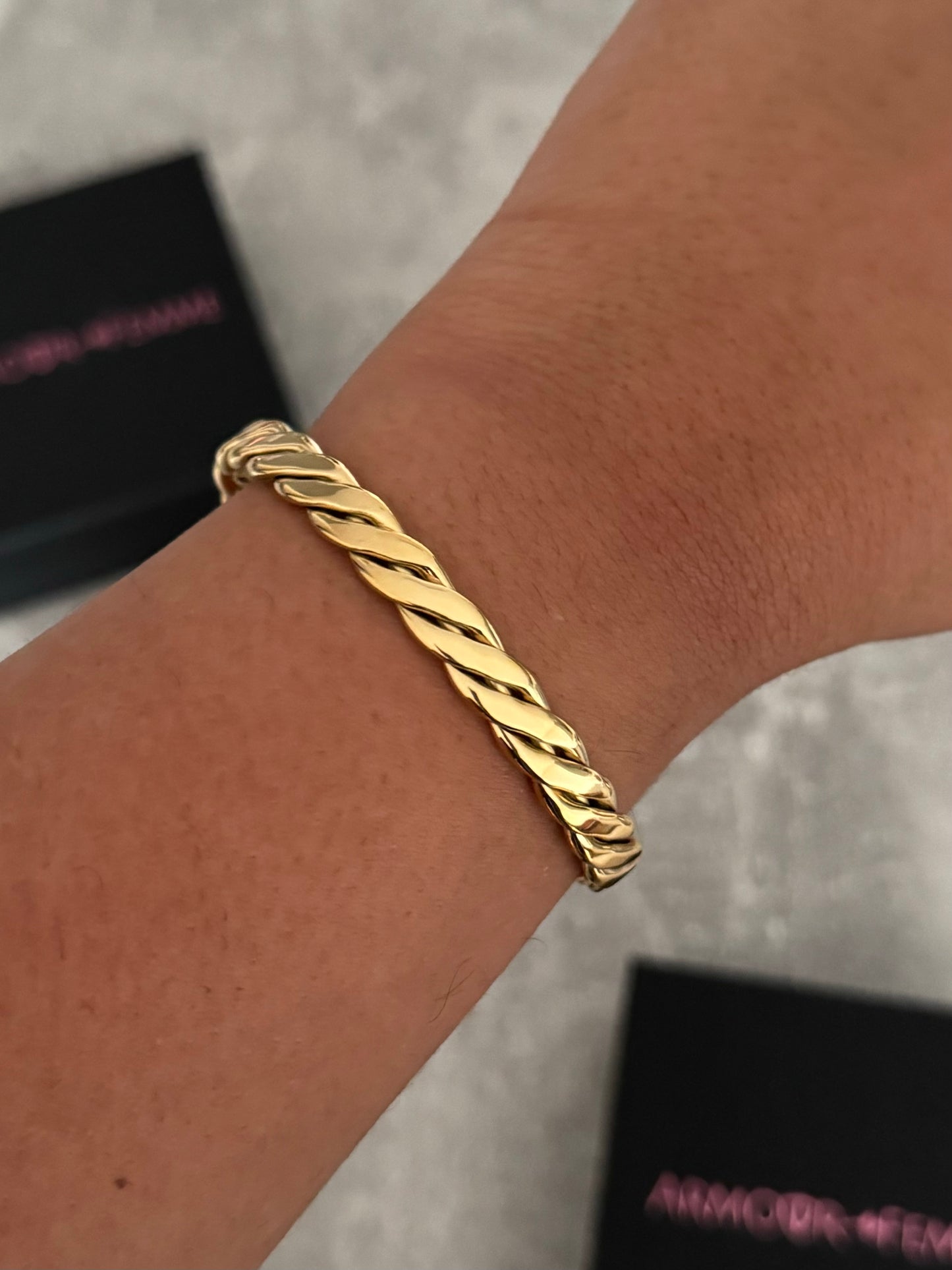 Twisted Gold Cuff