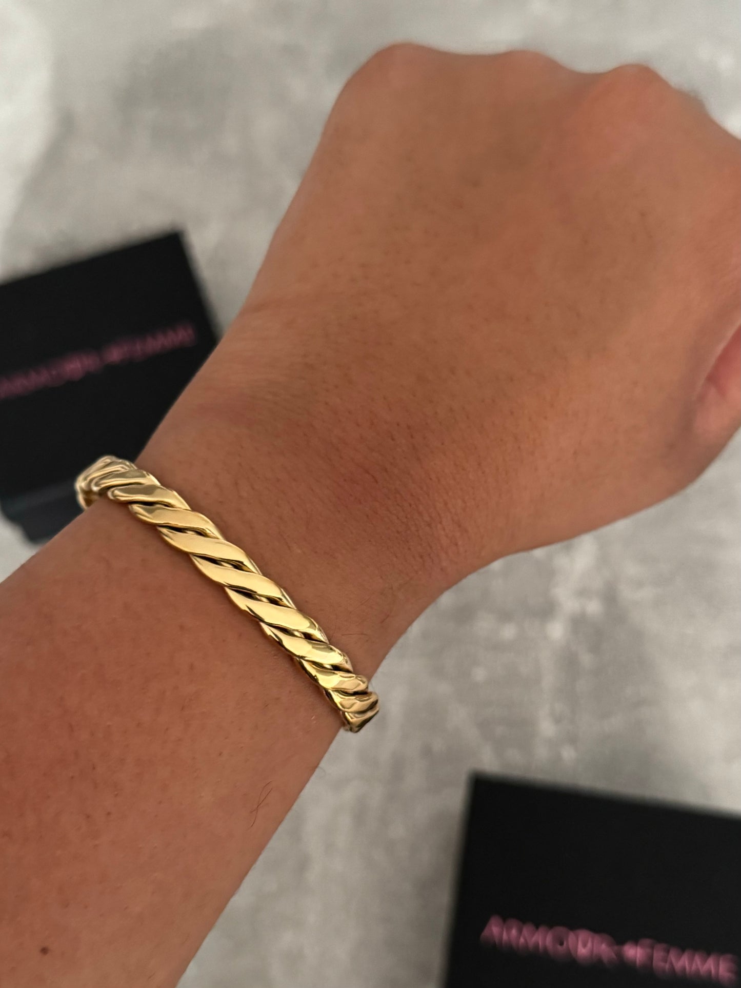 Twisted Gold Cuff