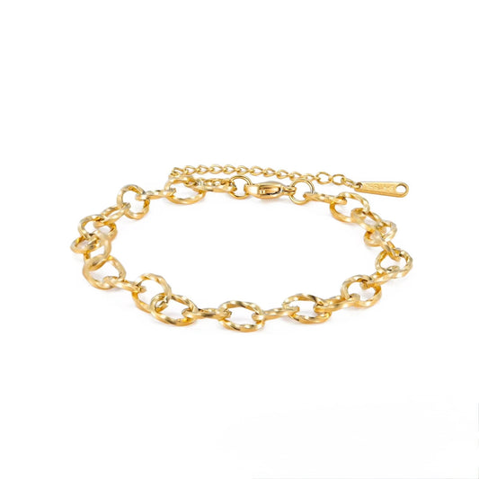 Gold Halo Link Bracelet