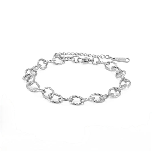 Silver Halo Link Bracelet